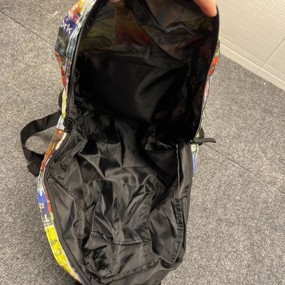 Hard Rock Cafe Backpack Multi Color Postcard City Print Travel Bag IM10015078